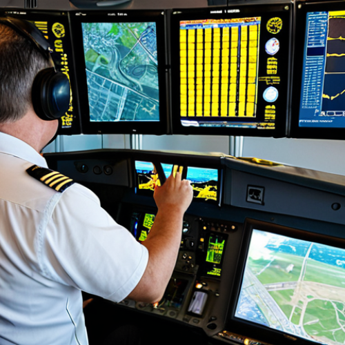 Home 7 **Prompt for Image 1**: "An air traffic controller in a busy control tower, monitoring multiple aircraft on radar screens, with a focus on maintaining safety during takeoff and landing. The atmosphere is tense yet rewarding, showcasing the importance of communication and quick decision-making in aviation."
